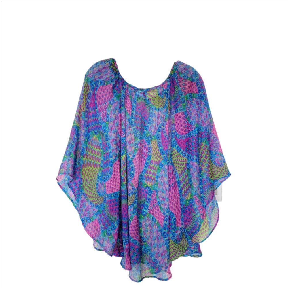 ABS Allen Schwartz Multicolor Chiffon Blouse - Picture 6 of 6